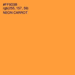 #FF9D3B - Neon Carrot Color Image